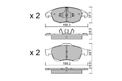 Комплект тормозных колодок, дисковый тормоз AISIN купить